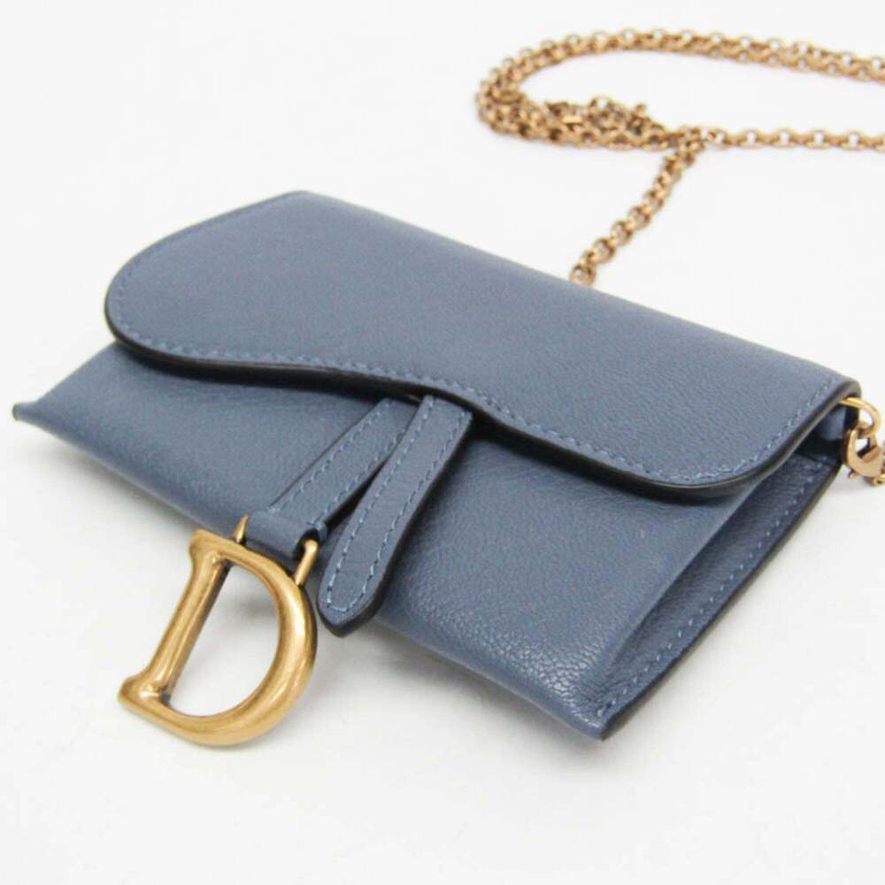 CHRISTIAN DIOR Blue Leather Shoulder Bag - Picture 8 of 15